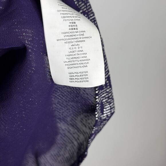 Michael Kors Blue and Silver Patterned Blouse - Picture 4 of 7